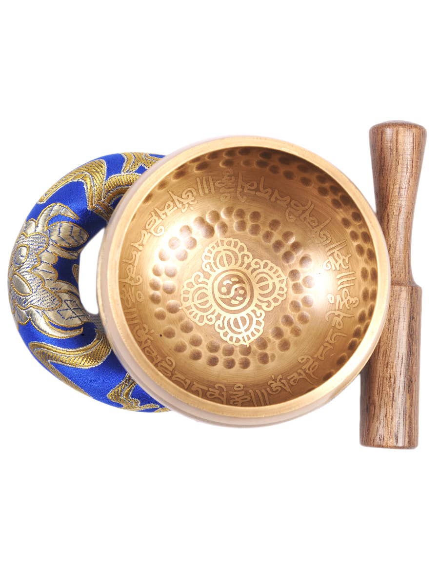 Plain Beaten Double Bajra Tibetan Singing Bowl-2