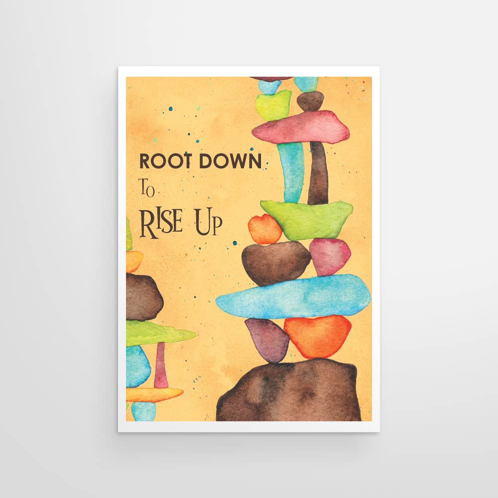 CAIRN GREETING CARD - ROOT DOWN TO RISE UP