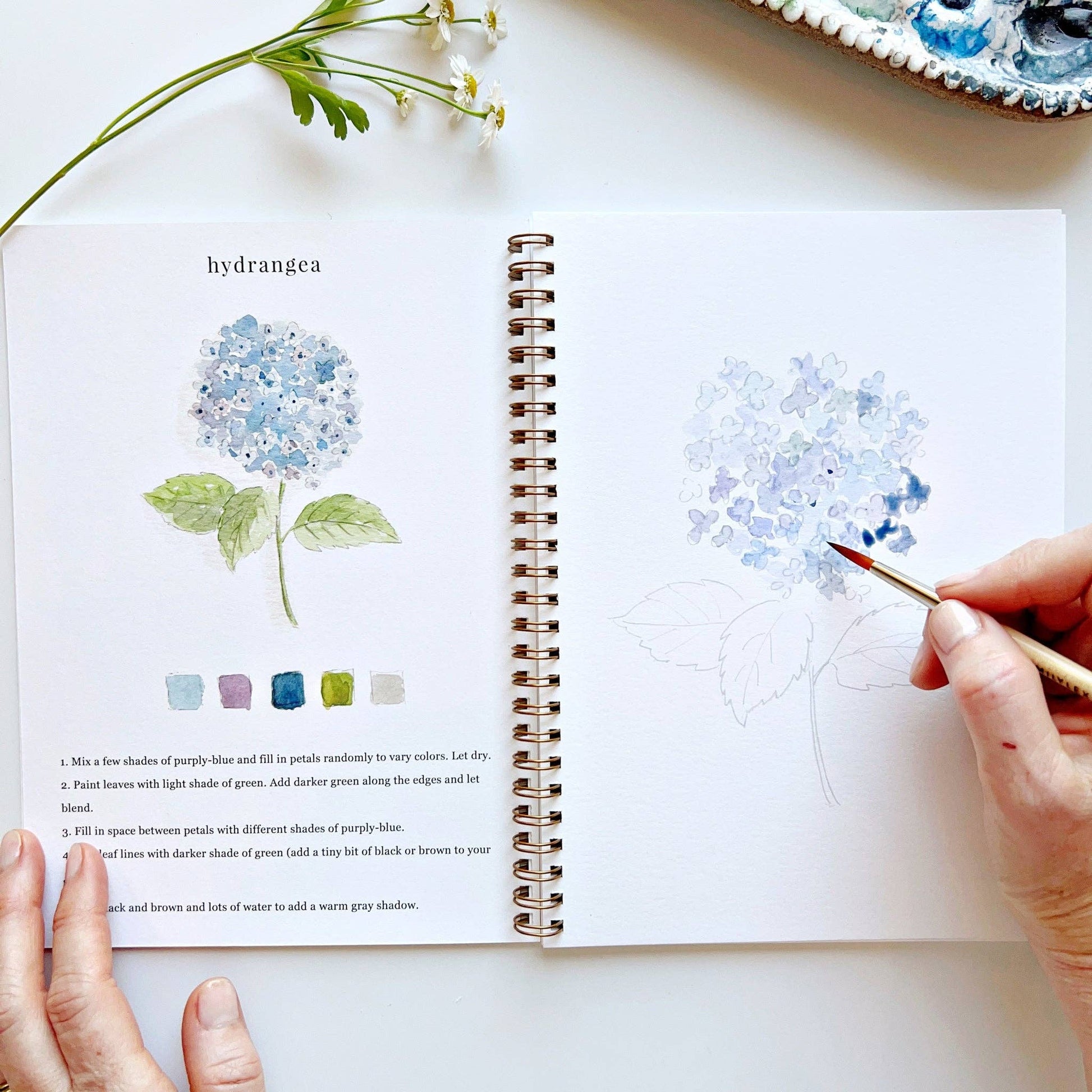 FLOWERS WATERCOLOR WORKBOOK - BOTANICAL CALM EDITION-5