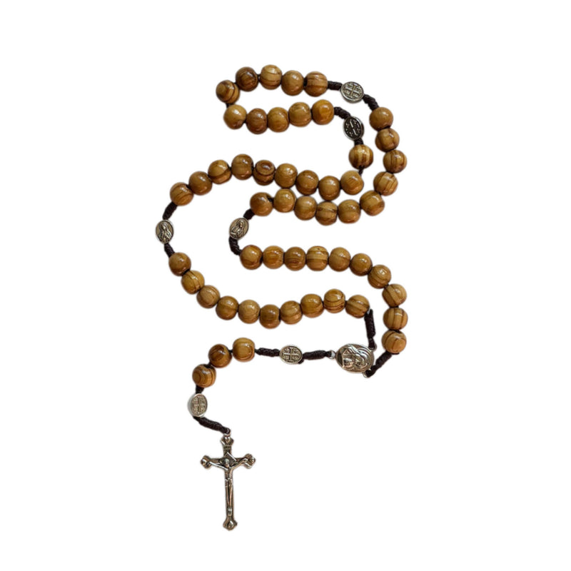 VIRGIN MARY WOODEN ROSARY WITH KEEPSAKE TIN-zoom-