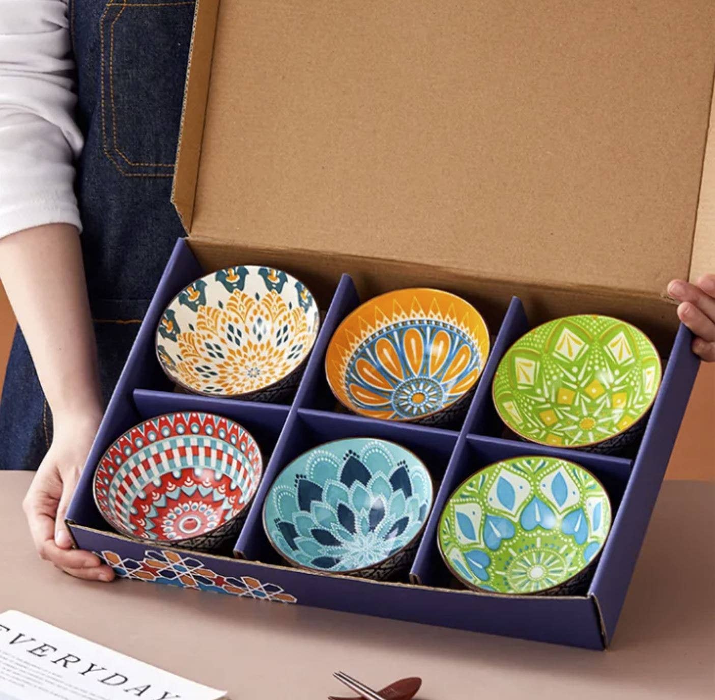 Multi-Color Bowl Set of 6-zoom-2