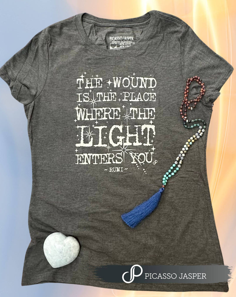 The Wound is the Place Where the Light Enters, Retro Tee-zoom-