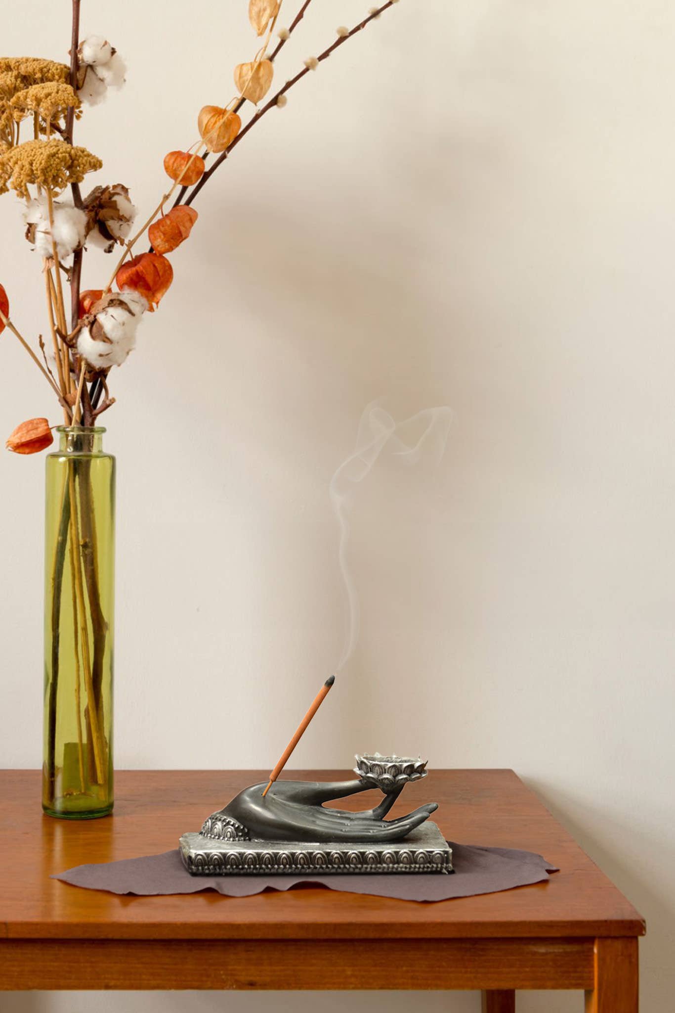 Resin Serenity Hand - Candle & Incense Holder-zoom-3