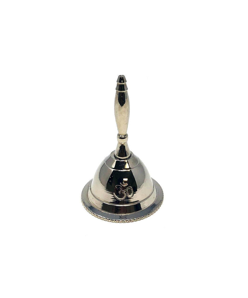 Brass Altar Bell Om 3 inch-zoom-