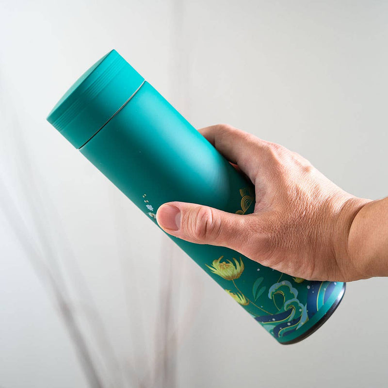 17OZ VACUUM INSULATED STAINLESS STEEL THERMOS FLASK - KOI & CLOUDS-zoom-