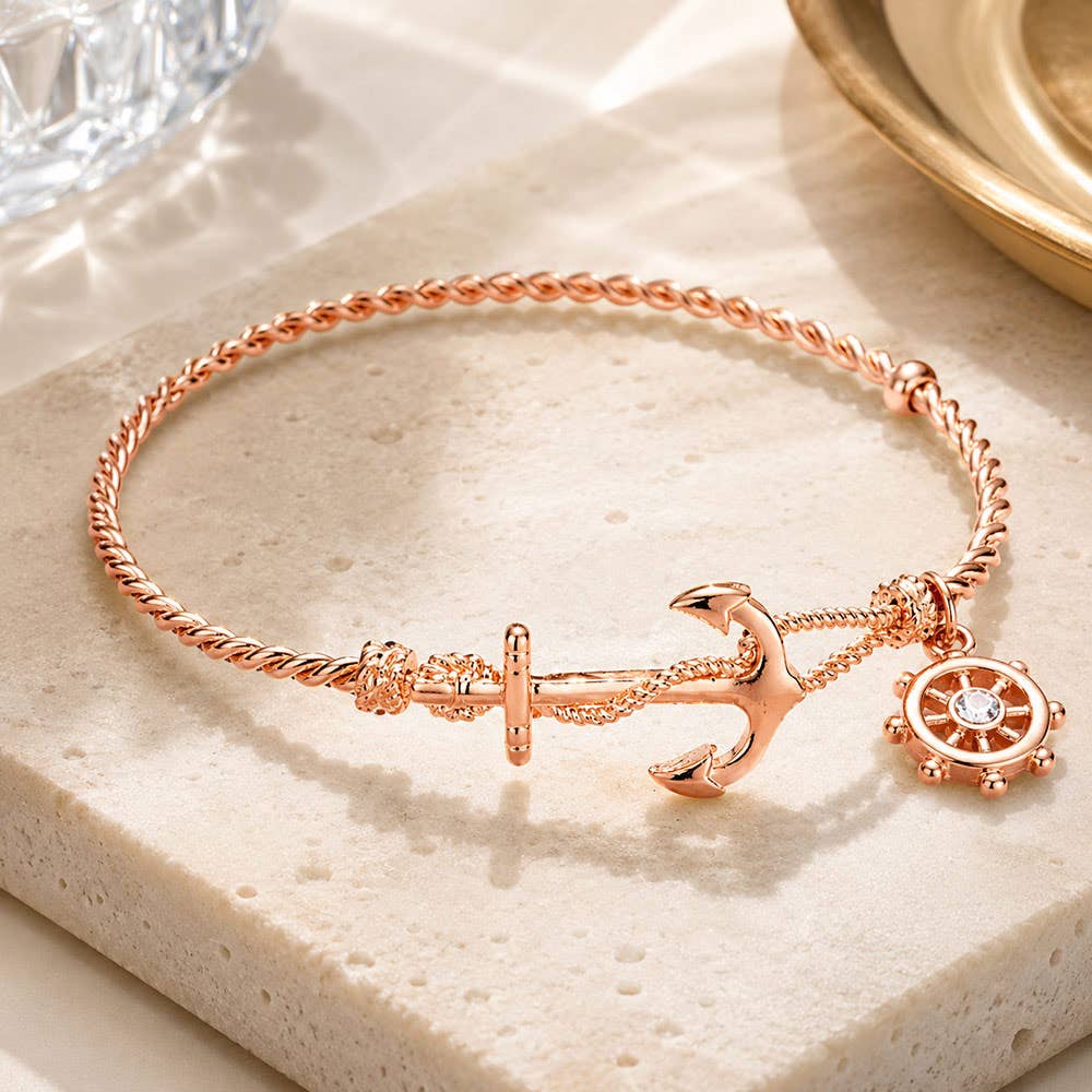 NAUTICAL ANCHOR HELM CHARM HOOK BRACELET-zoom-19