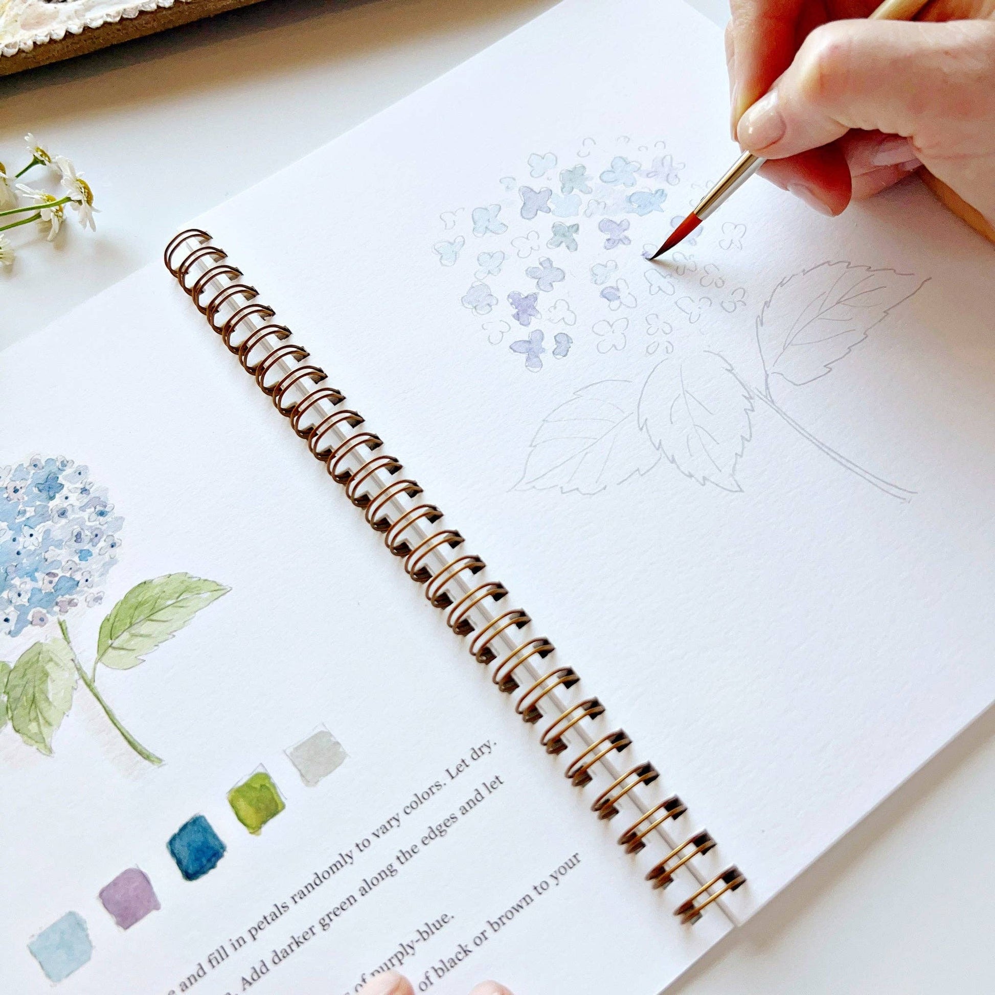 FLOWERS WATERCOLOR WORKBOOK - BOTANICAL CALM EDITION-4