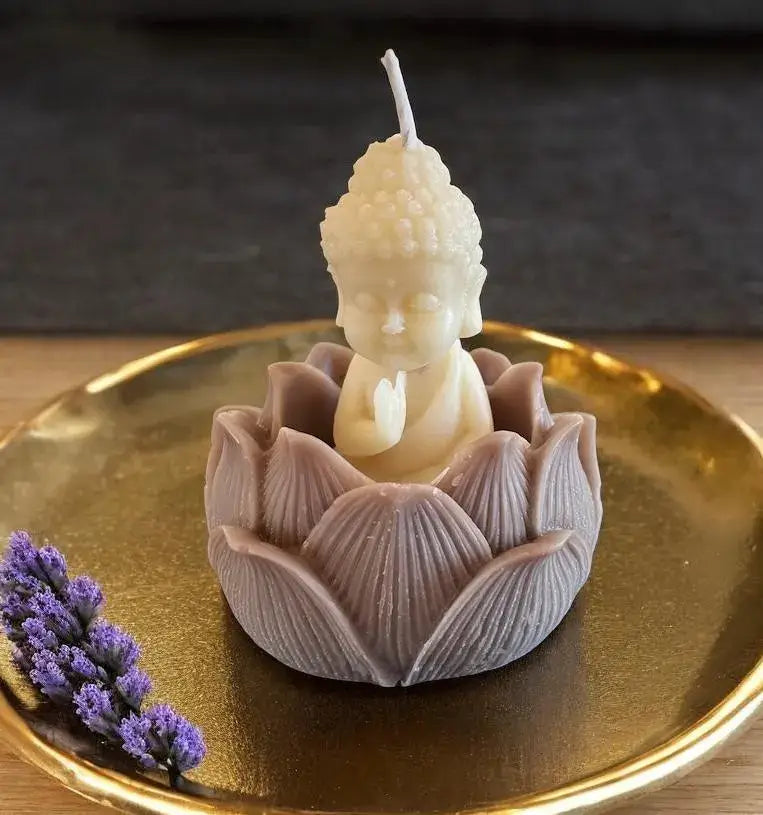 BUDDHA LOTUS BEESWAX CANDLE-1