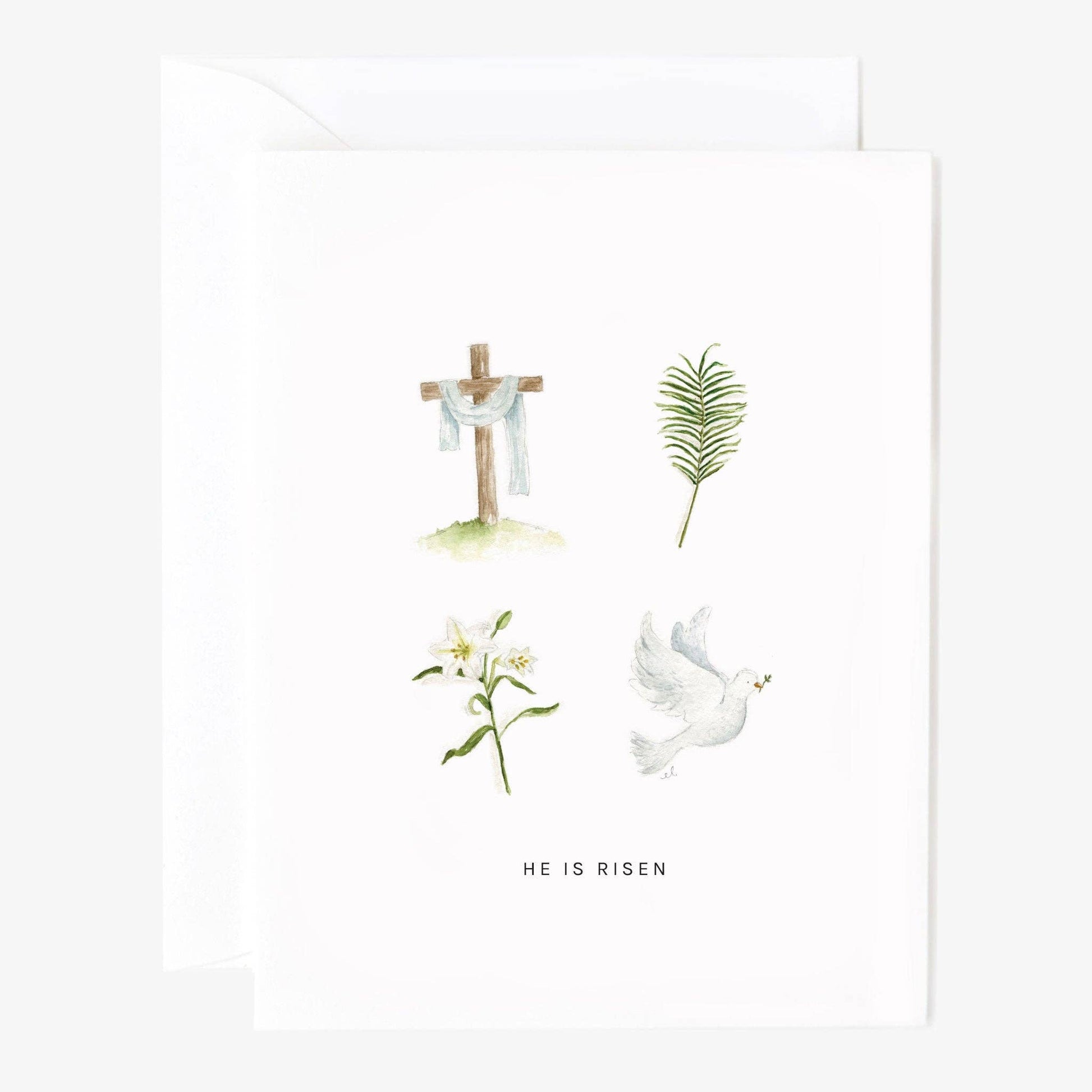 HE IS RISEN WATER COLOR EASTER CARD-1