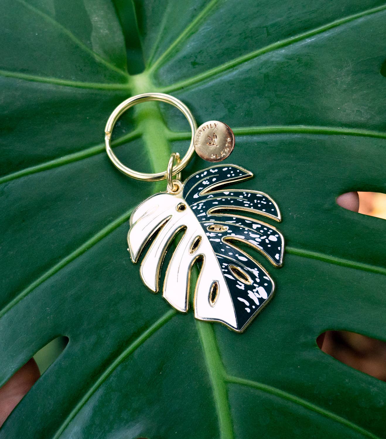 MONSTERA ALBO PLANT KEYCHAIN & BAG CHARM-zoom-6