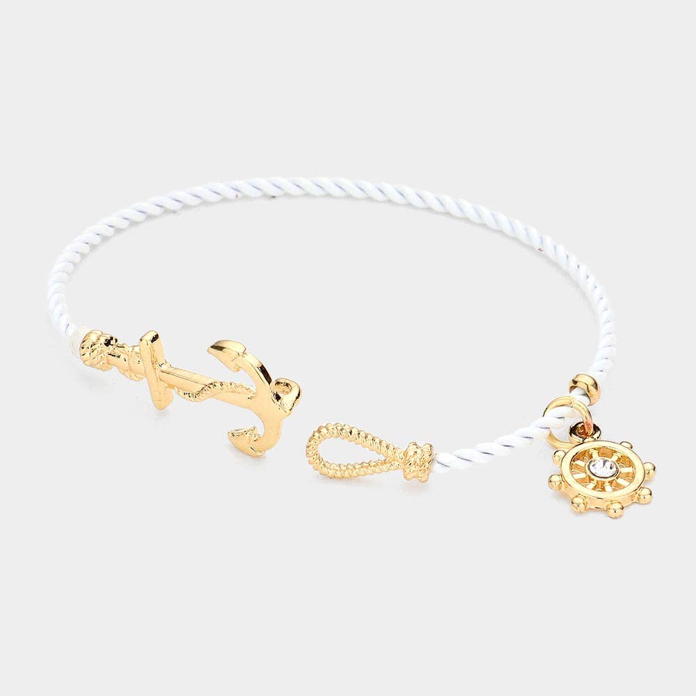 NAUTICAL ANCHOR HELM CHARM HOOK BRACELET-15
