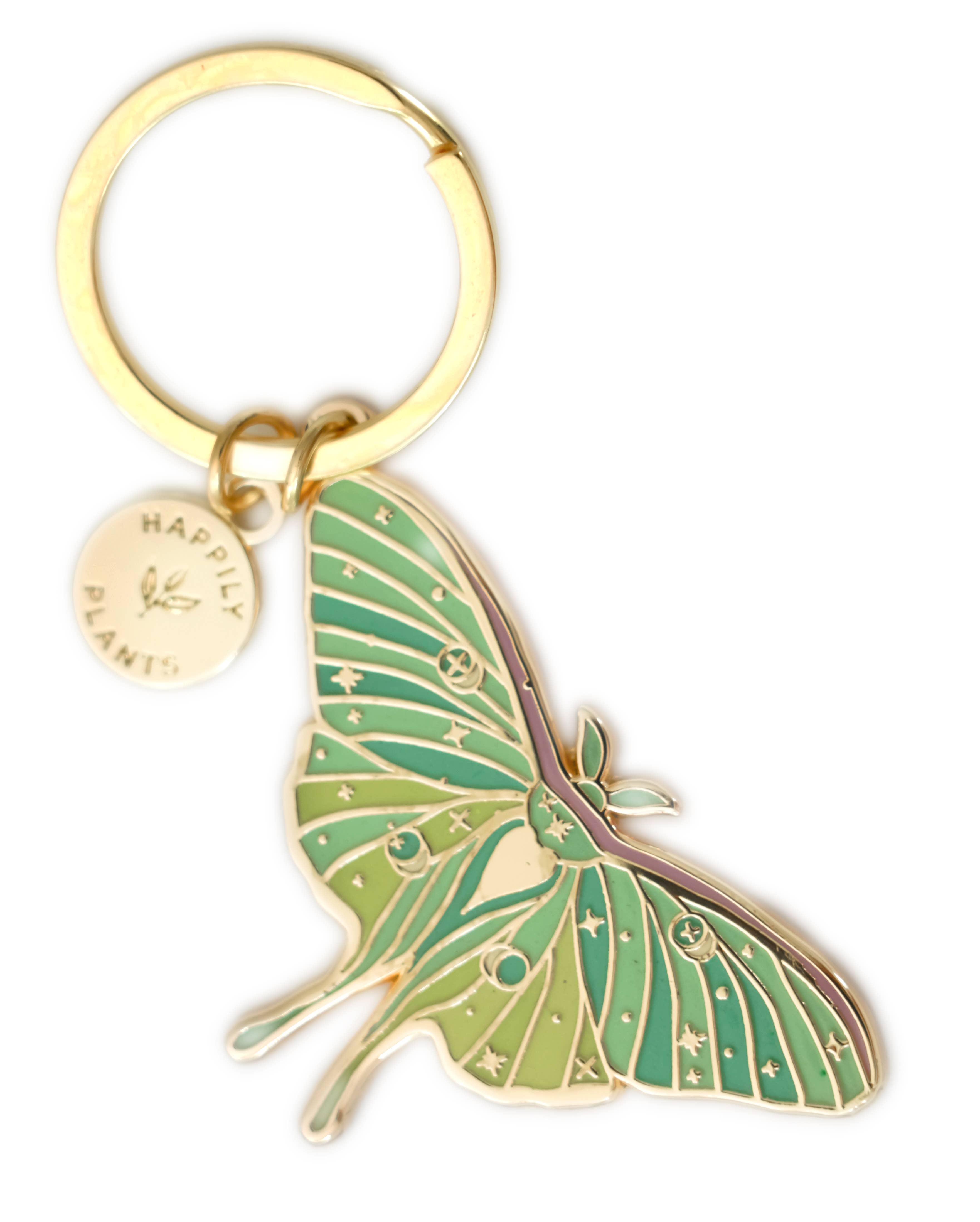 LUNA MOTH KEYCHAIN & BAG CHARM (GLOW-IN-THE-DARK)-zoom-5