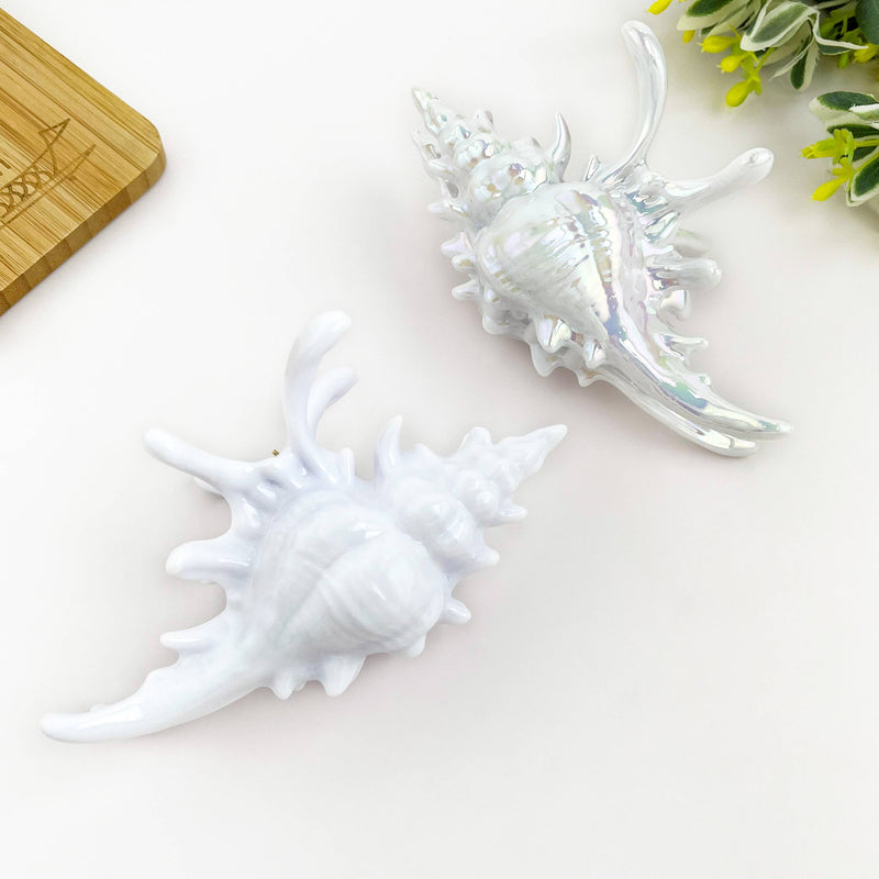 Seashell Hair Claw Clip, Ocean-Inspired Marine Hair Clip-zoom-