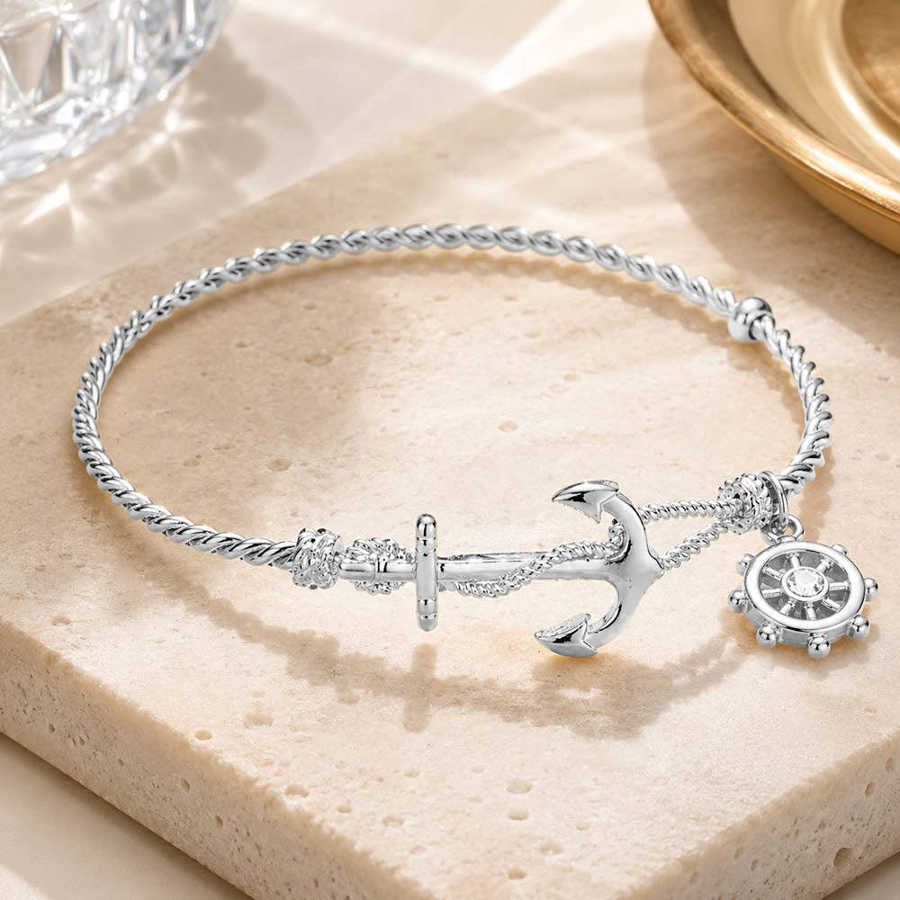 NAUTICAL ANCHOR HELM CHARM HOOK BRACELET-zoom-16