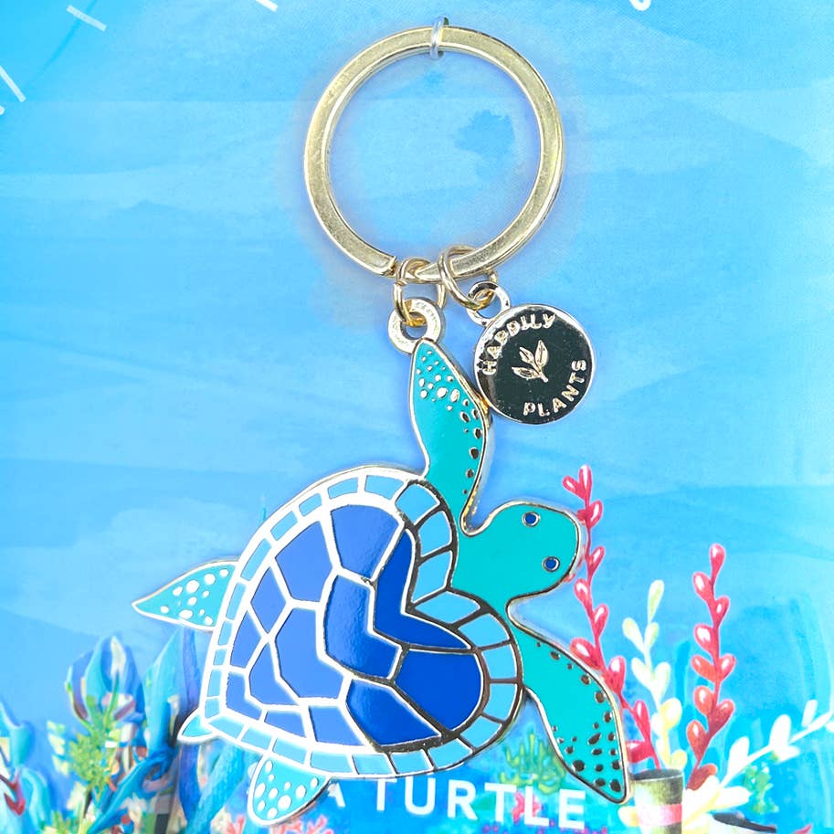 Sea Turtle Keychain & Bag Charm, Coastal Beach Ocean Gifts-zoom-5