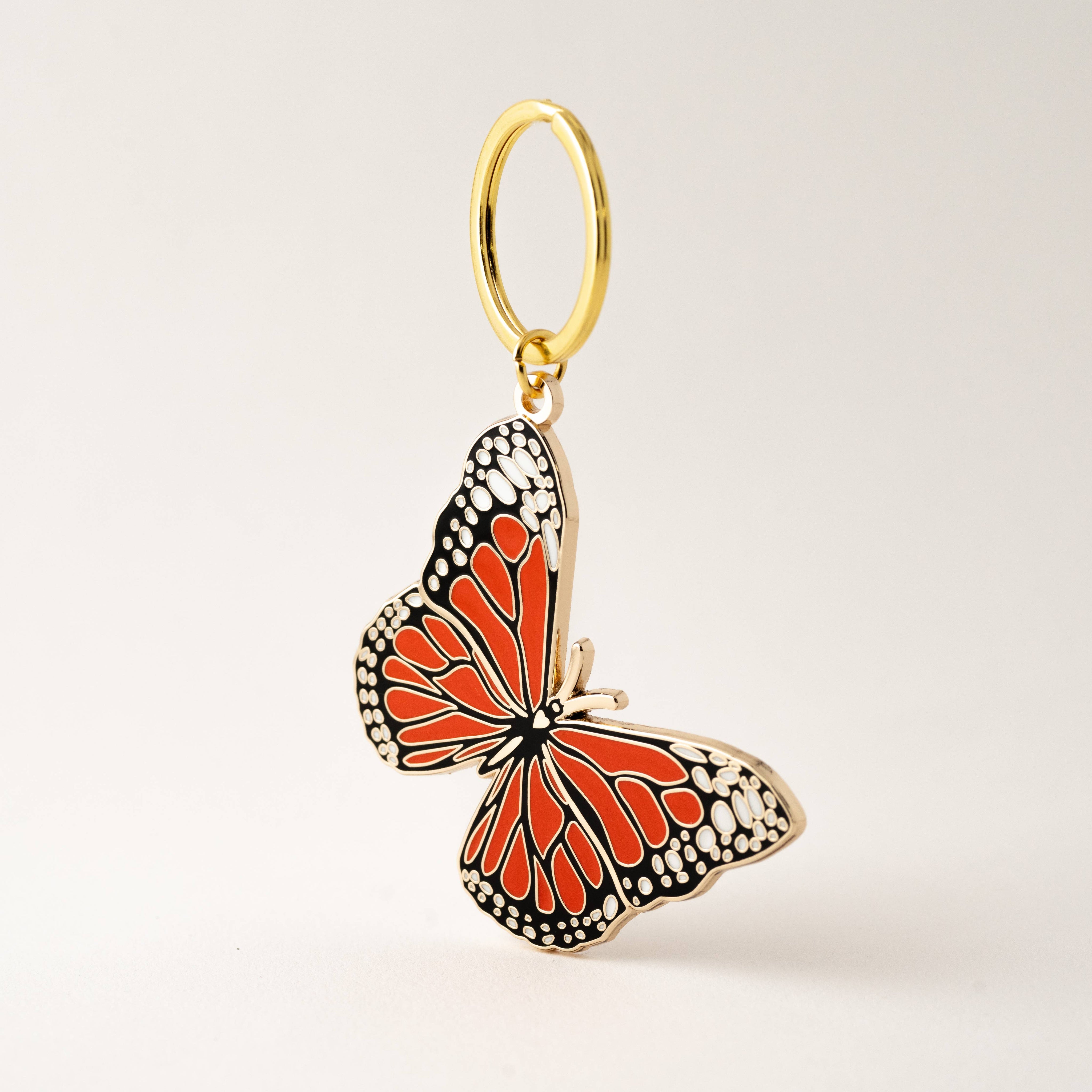 Monarch Butterfly Keychain Bag Charm-zoom-1