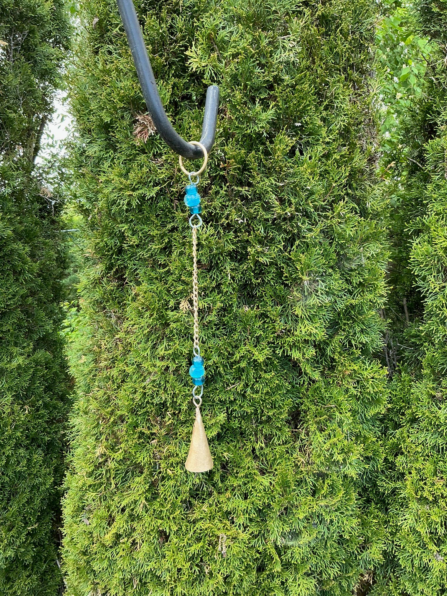 Beaded Bell Chain - Aqua-zoom-3