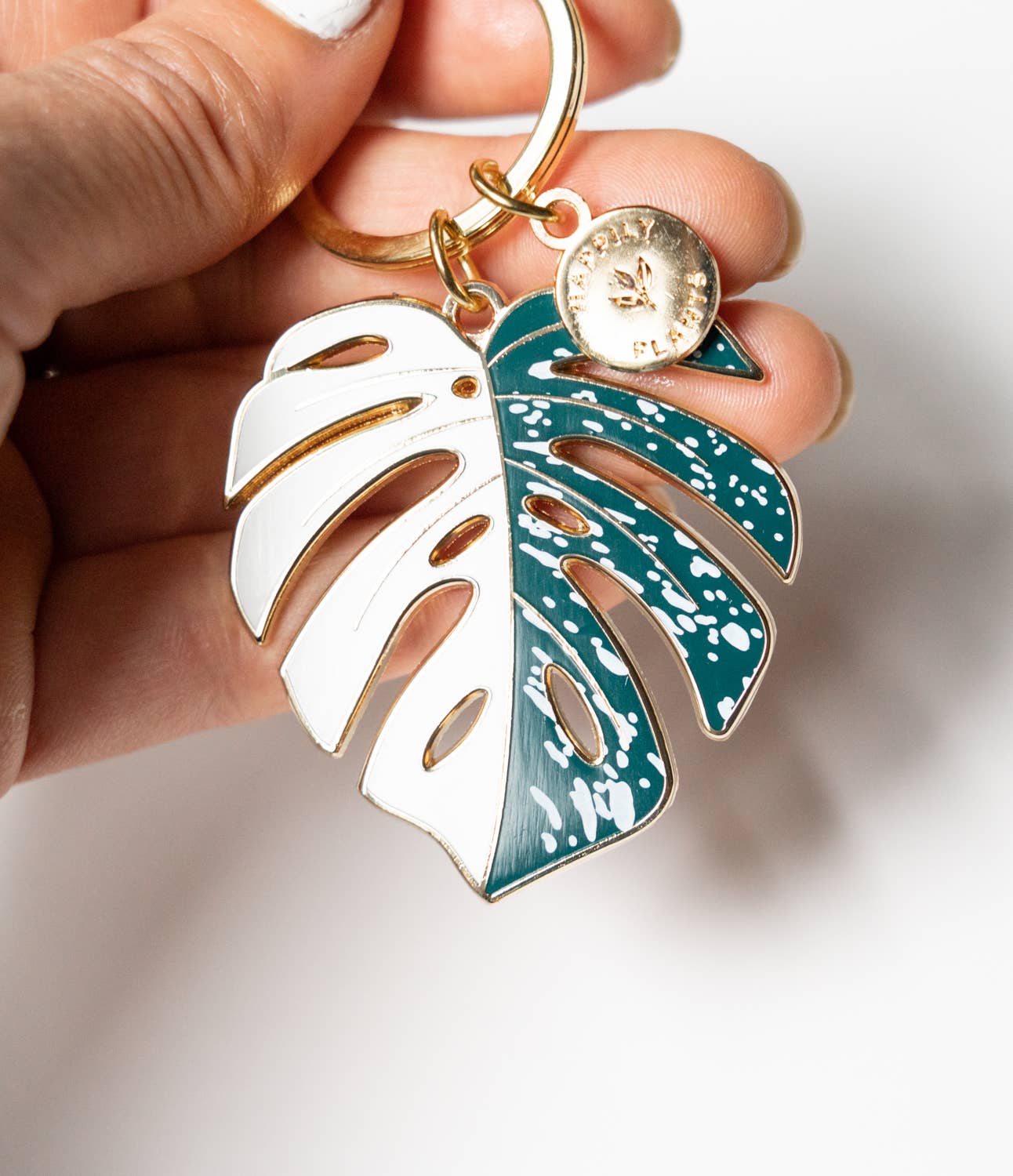 MONSTERA ALBO PLANT KEYCHAIN & BAG CHARM-3
