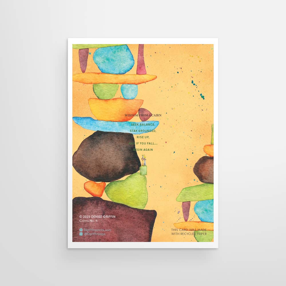CAIRN GREETING CARD - ROOT DOWN TO RISE UP