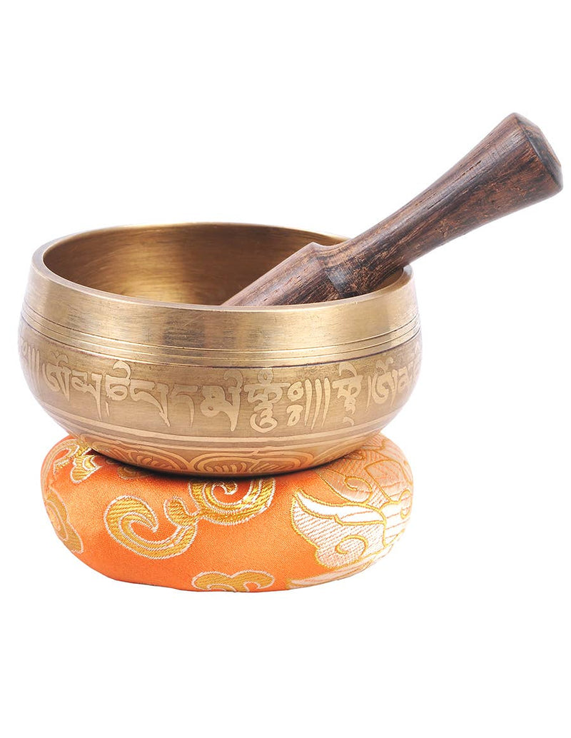 Plain Etched Om Tibetan Singing Bowl-zoom-