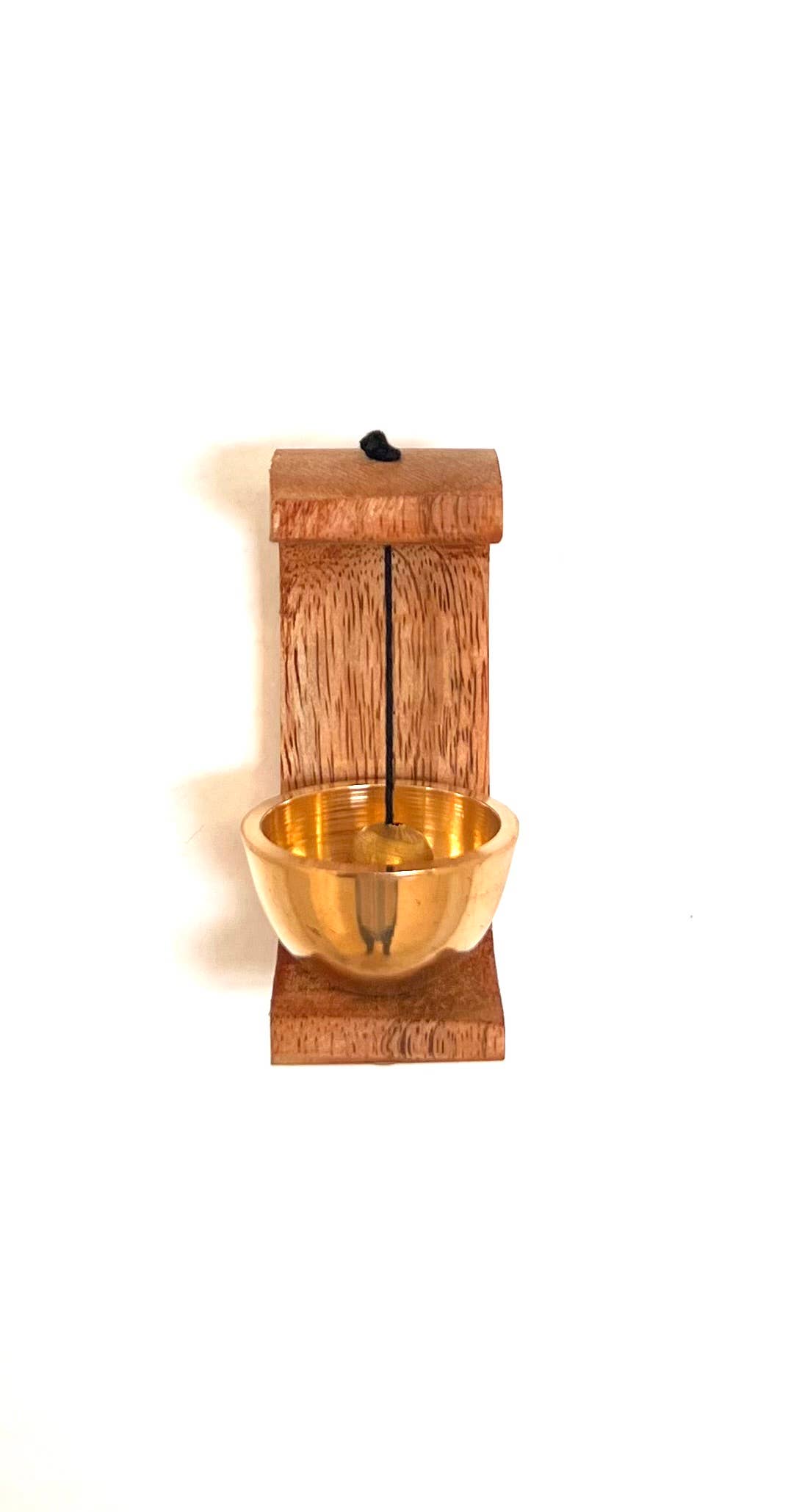 Wood Doorbell Chime brass 3"-zoom-2