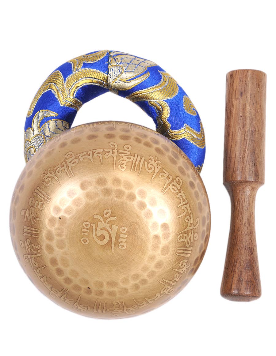 Plain Beaten Double Bajra Tibetan Singing Bowl-3