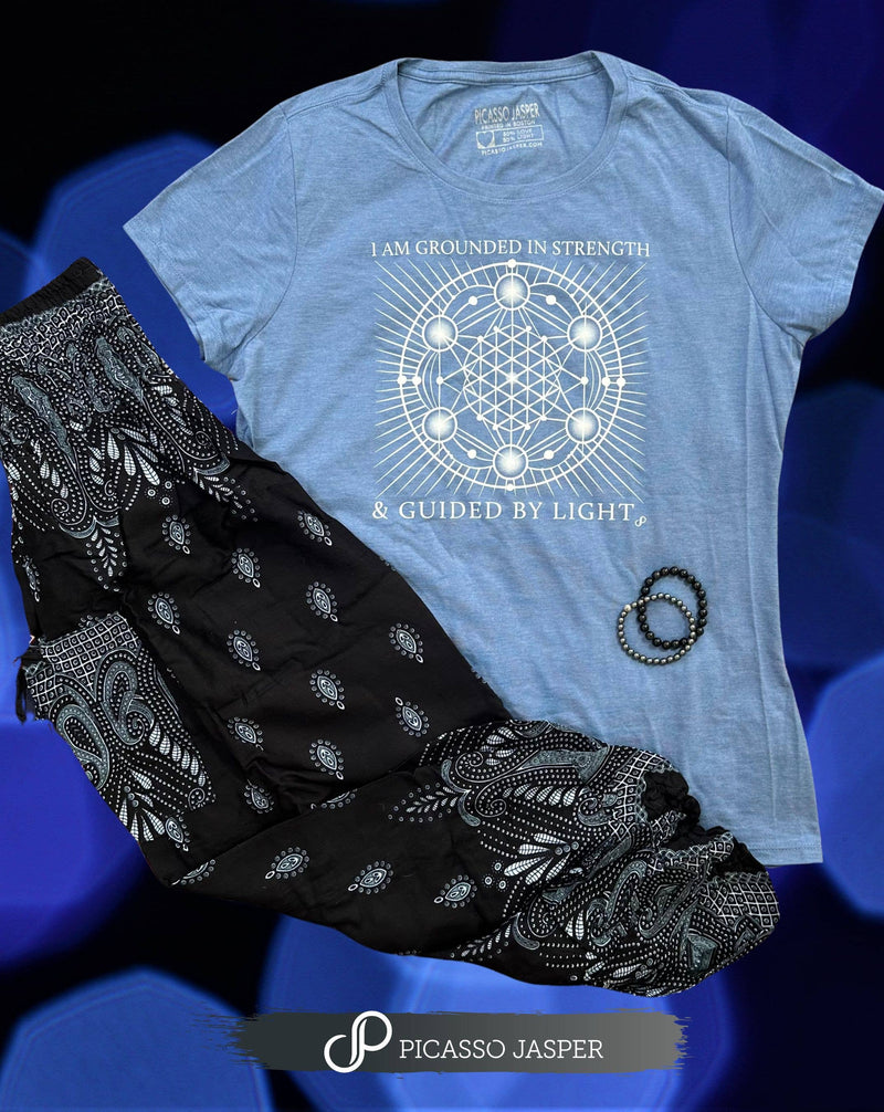 I AM Grounded in Strength & Guided by Light, Tee-zoom-