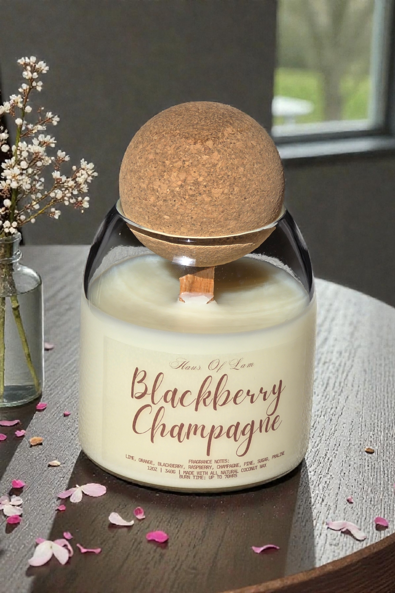 Blackberry Champagne Scented Candle-1