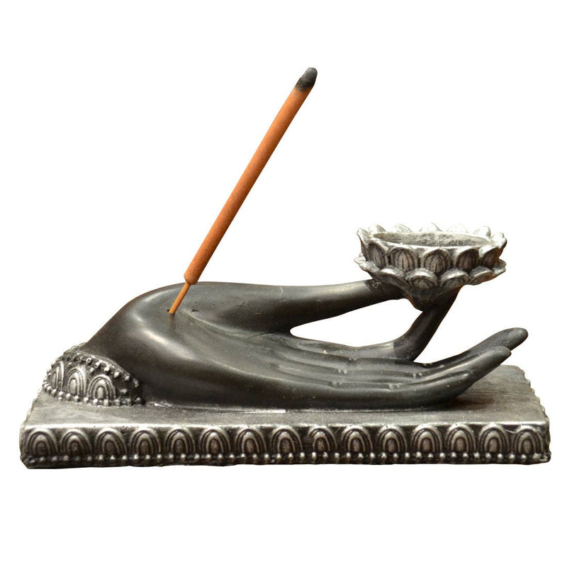 Resin Serenity Hand - Candle & Incense Holder-zoom-