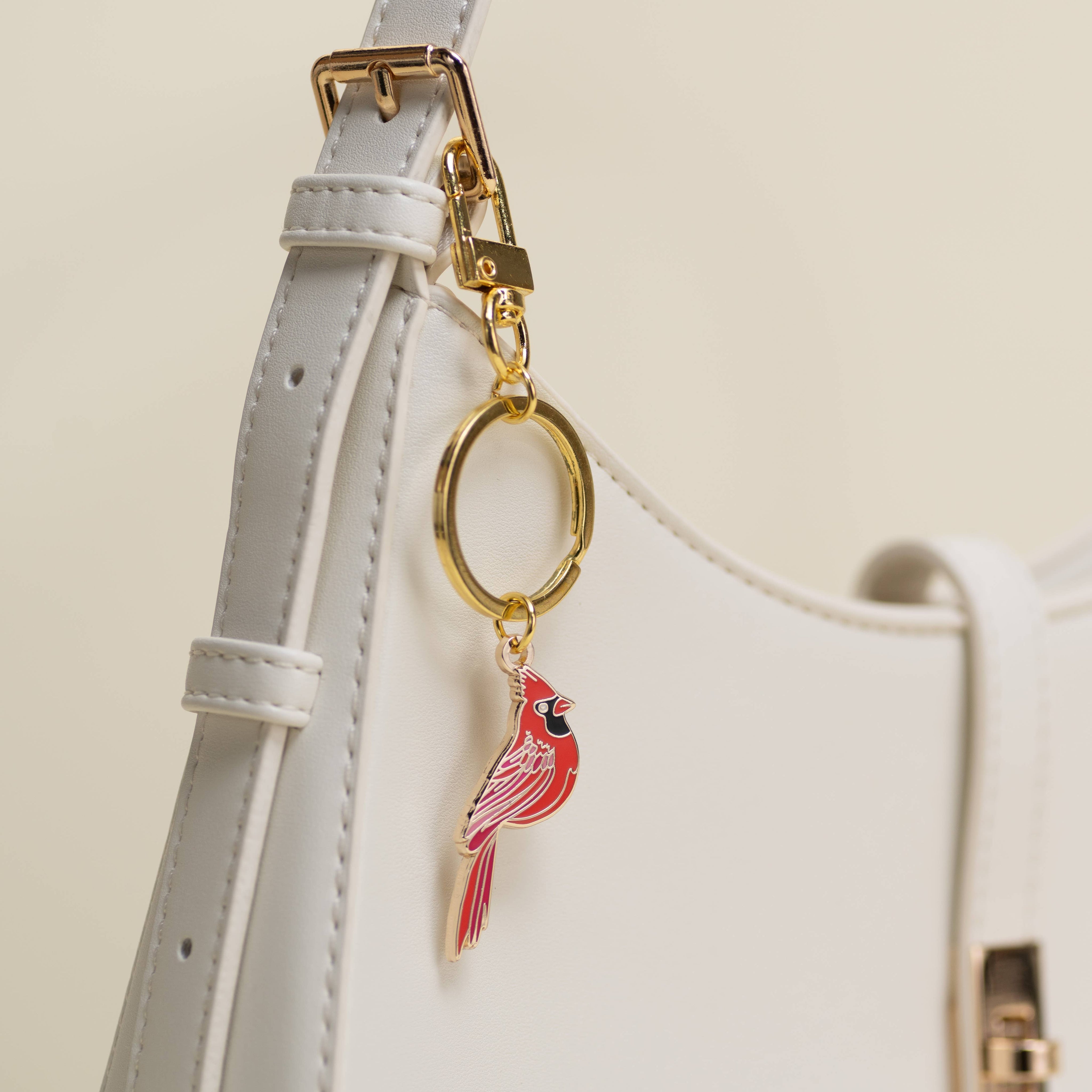 Red Cardinal Keychain & Bag Charm, Wildlife & Nature Gifts-zoom-2