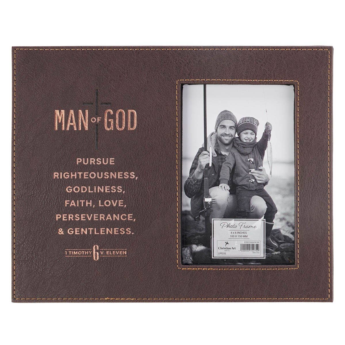 Photo Frame Brown Man of God 1 Tim. 6:11-zoom-1