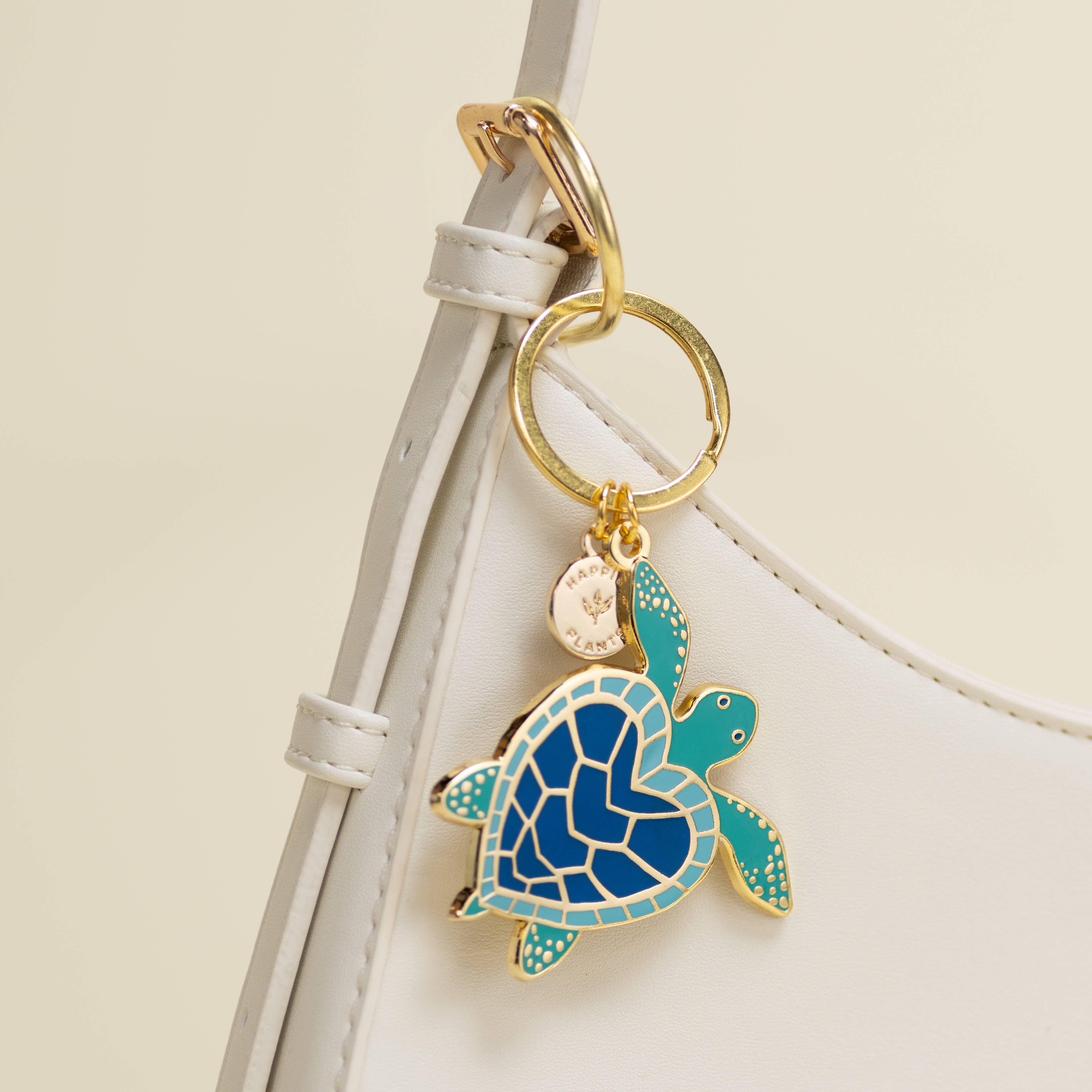 Sea Turtle Keychain & Bag Charm, Coastal Beach Ocean Gifts