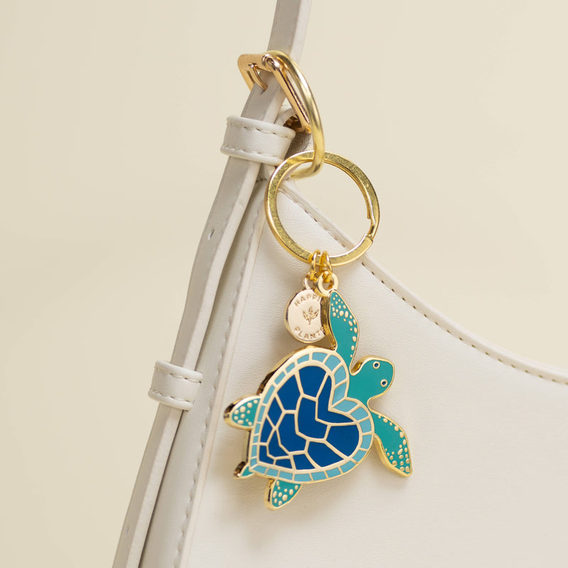 Sea Turtle Keychain & Bag Charm, Coastal Beach Ocean Gifts-zoom-