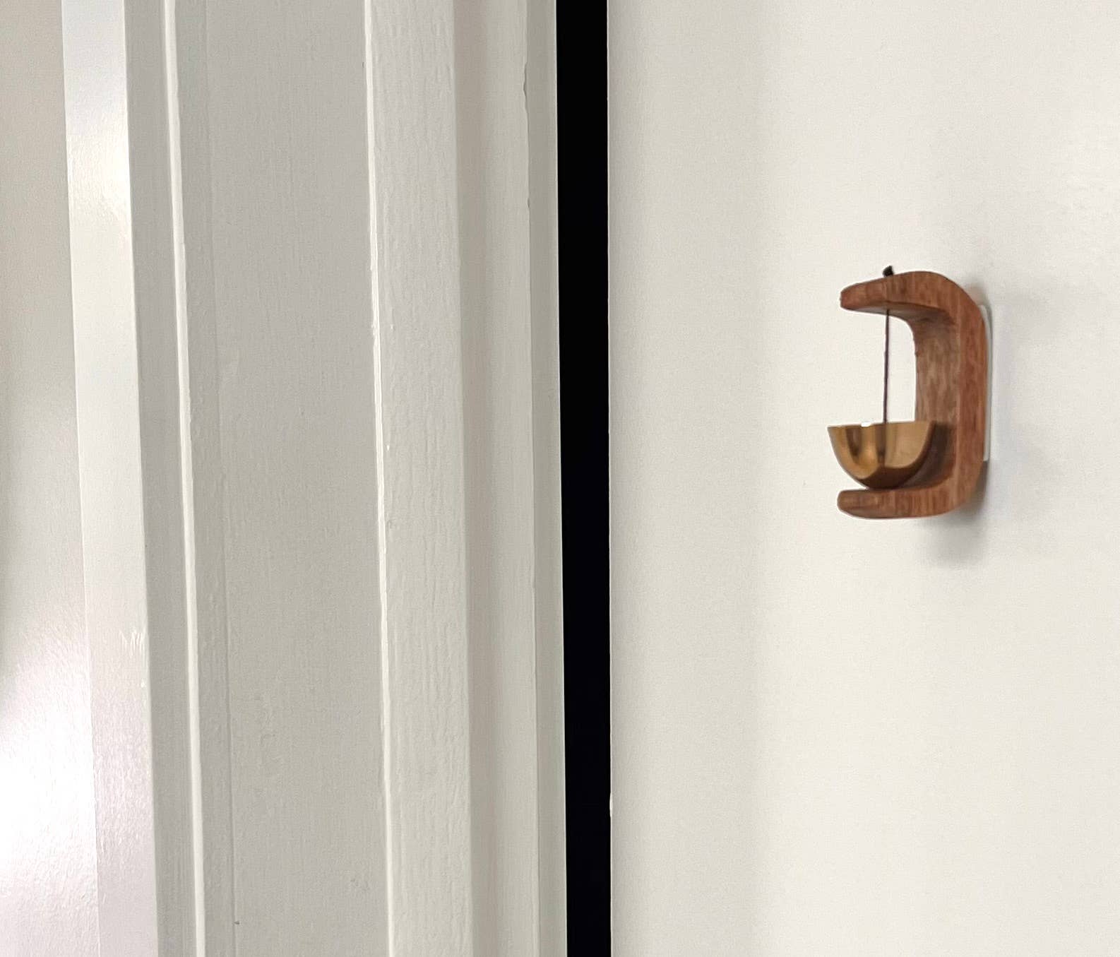 Wood Doorbell Chime brass 3"-zoom-3