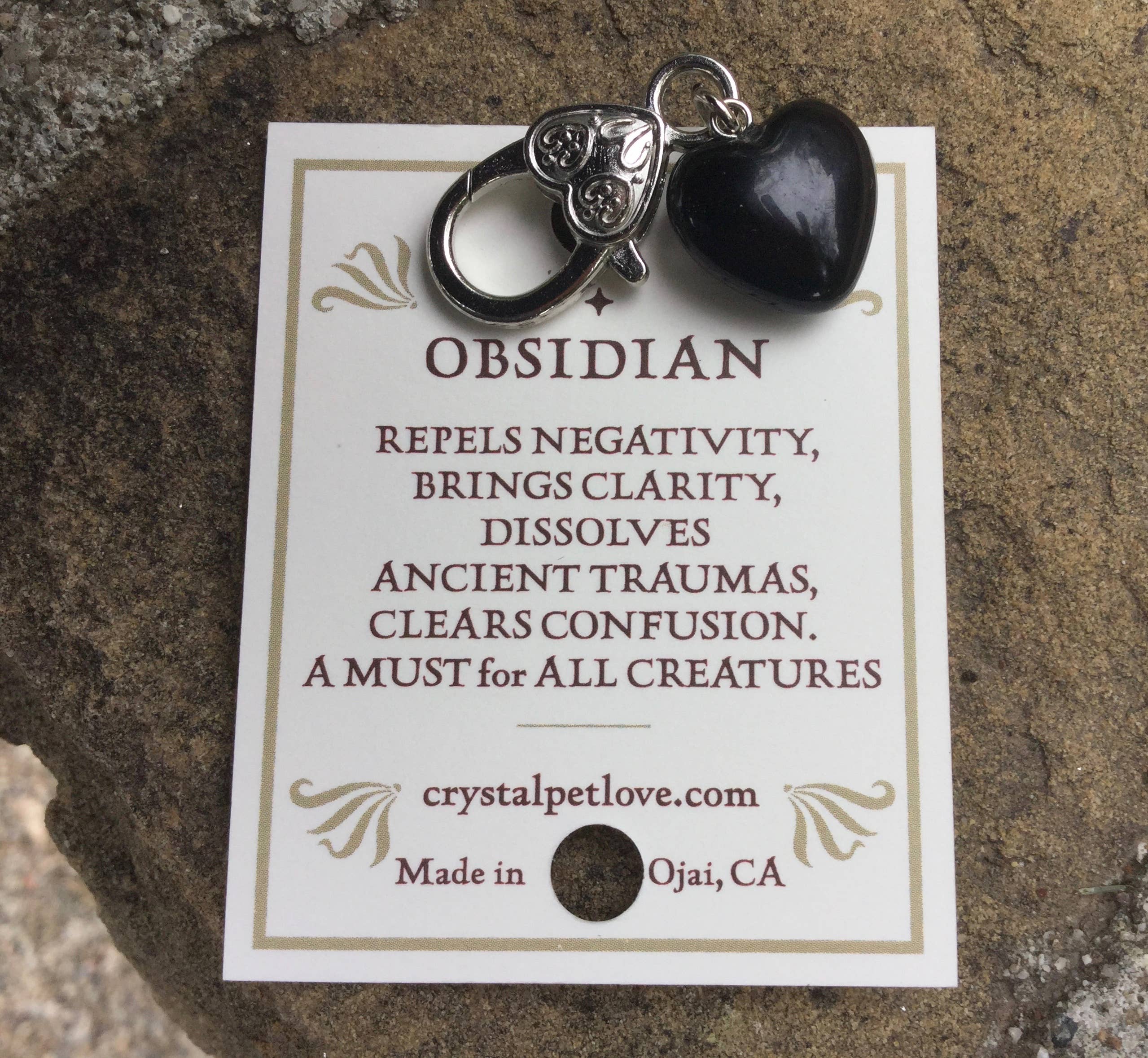 Clarity Black Obsidian Pet Pendant for Crystal Support-zoom-5