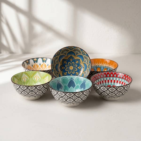 Multi-Color Bowl Set of 6-zoom-3