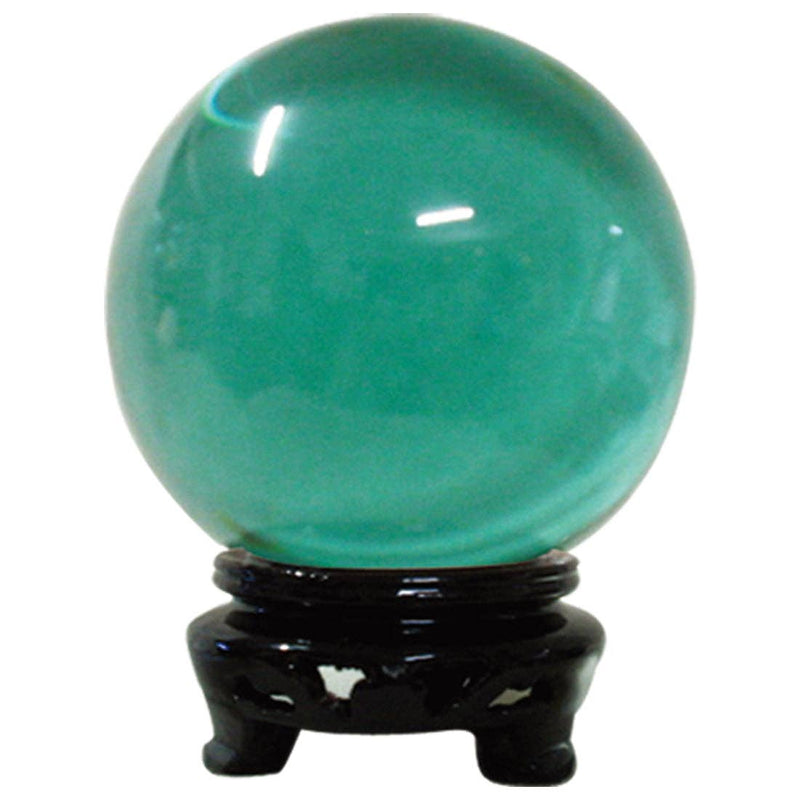 "Crystal" Ball – Elegant Glass Crystal Sphere - Green-zoom-