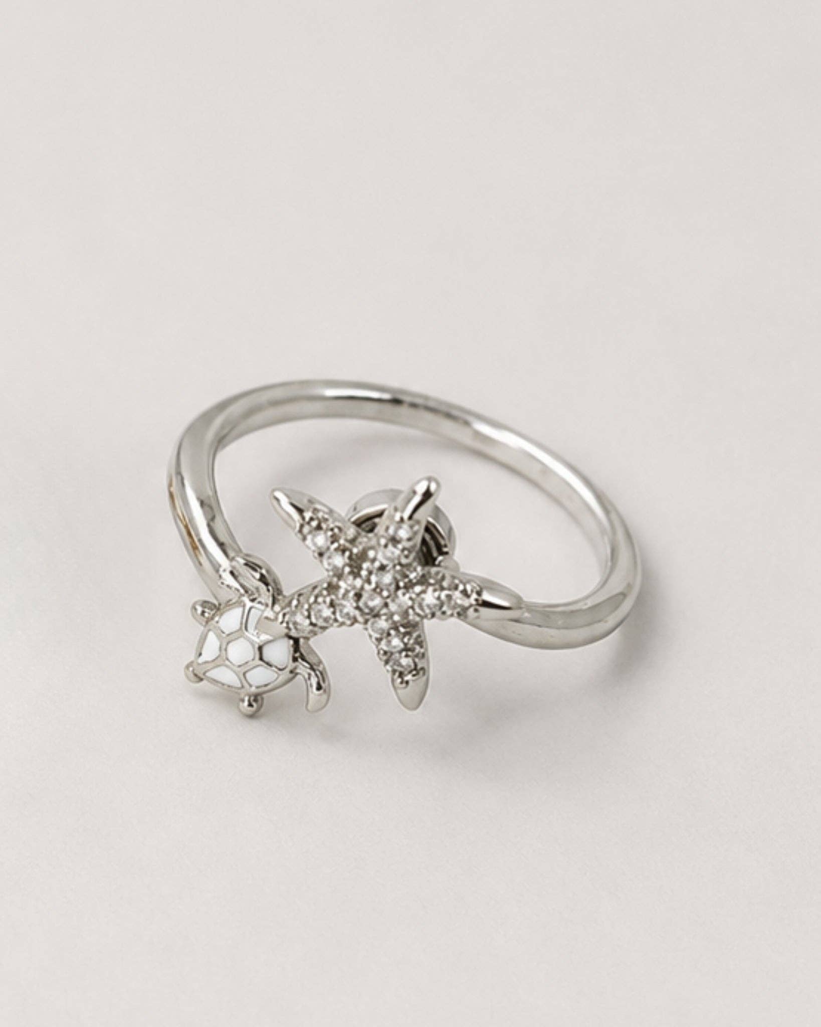 Anti Anxiety Fidget Sparkling Sea Fidget Open Ring-3