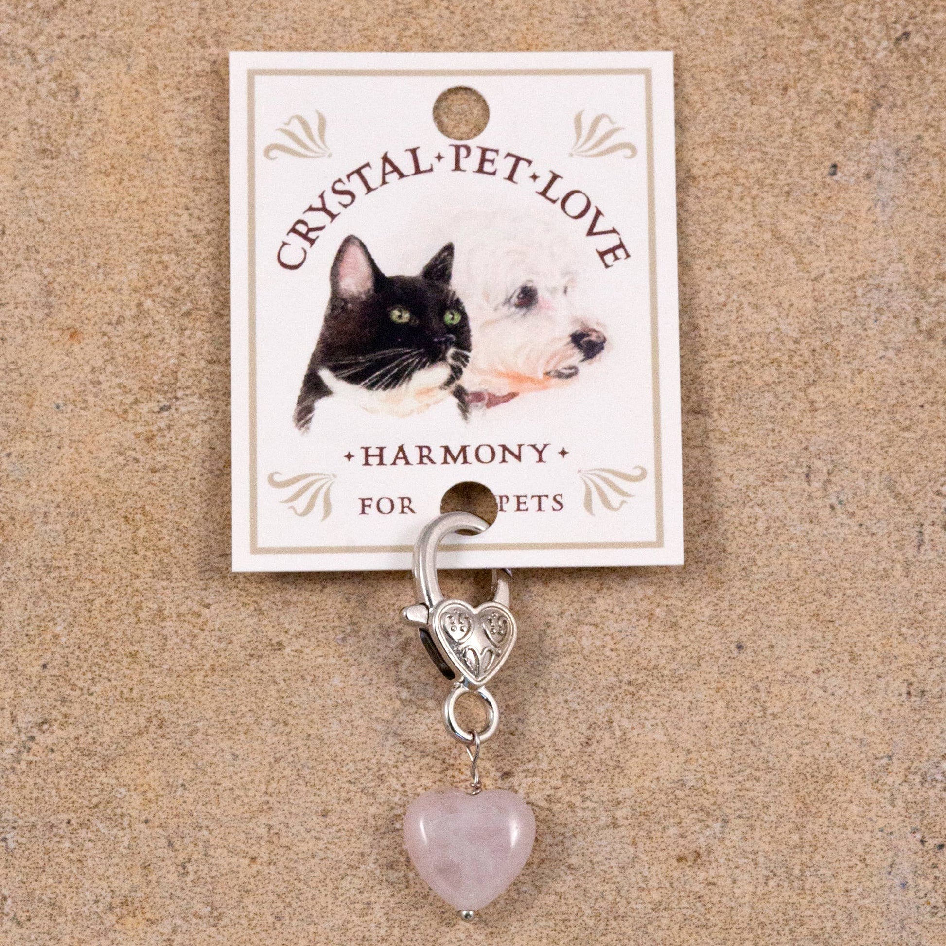 Harmony — Rose Quartz Crystal Pet Pendant-4