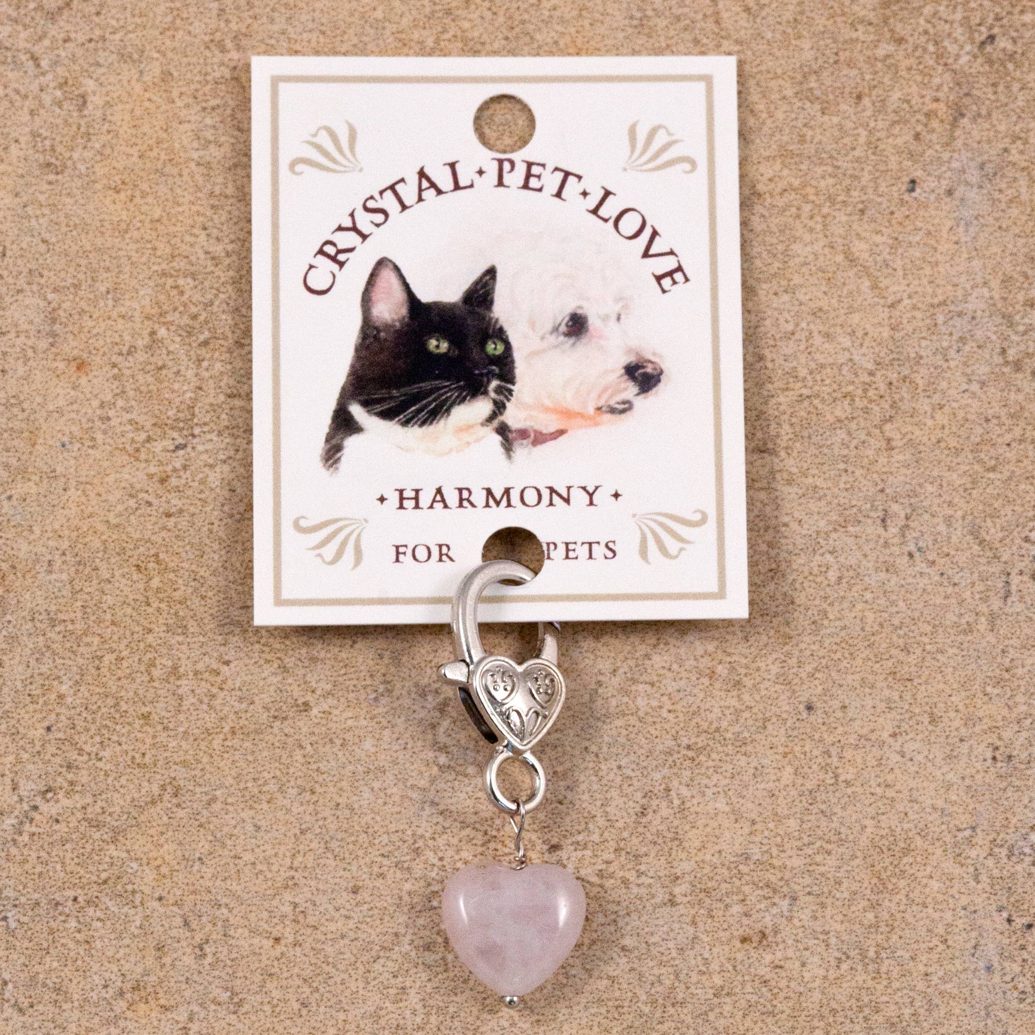 Harmony — Rose Quartz Crystal Pet Pendant-zoom-4