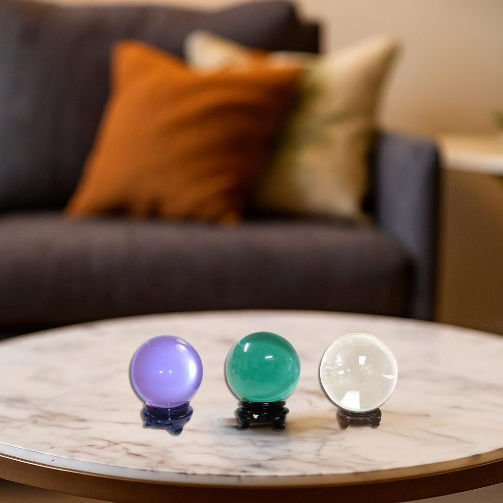 "Crystal" Ball – Elegant Glass Crystal Sphere - Green-2