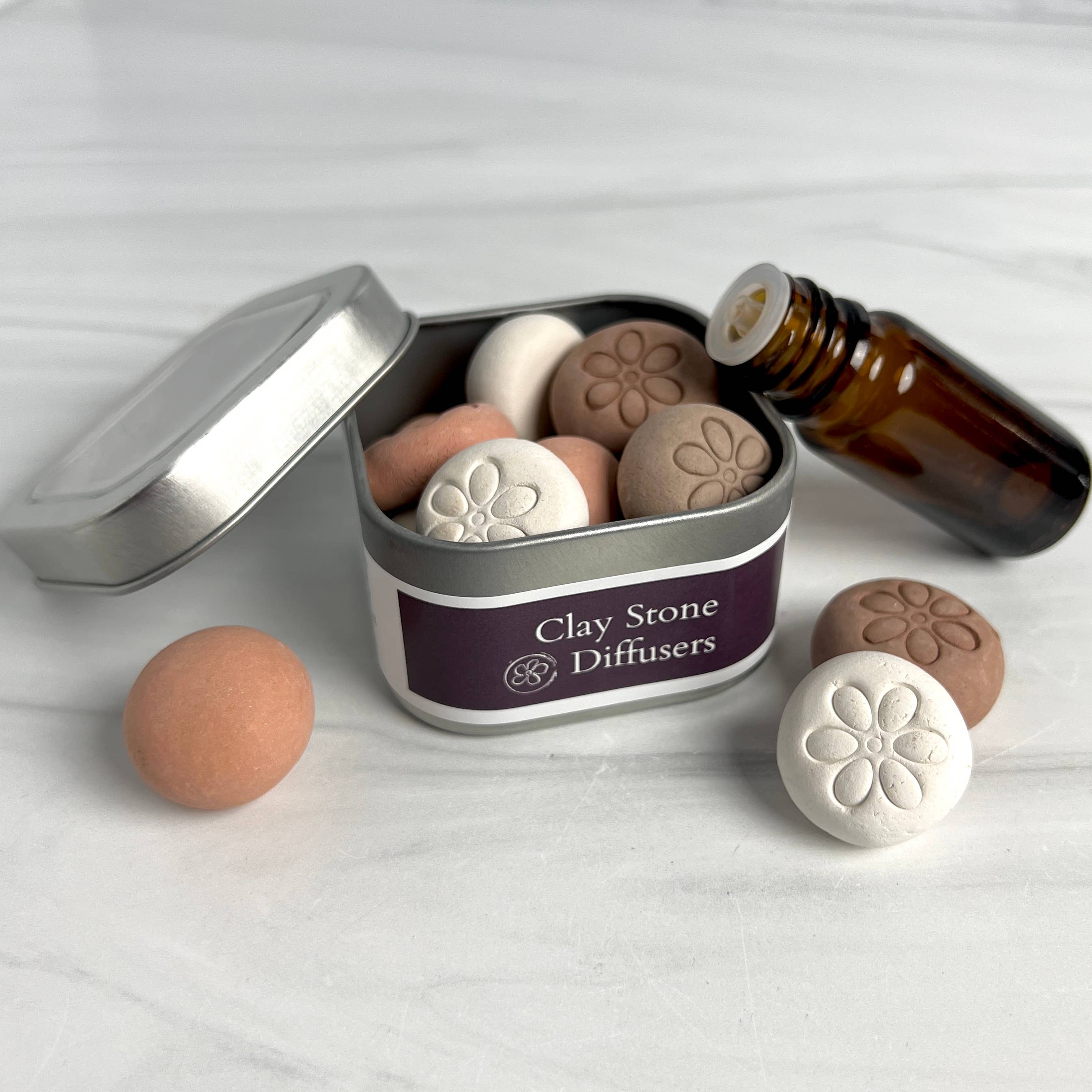 Clay Diffusing Stones Tin
