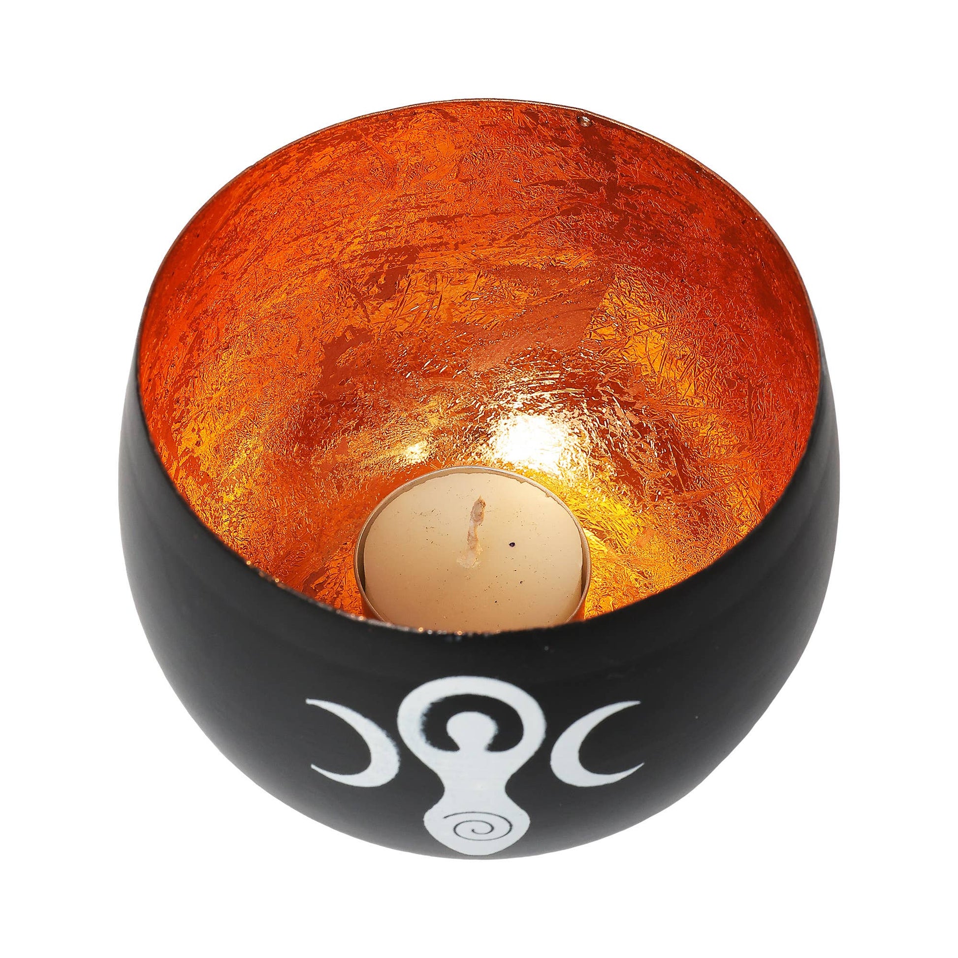 Metal Votive Candle Holder -Triple Goddess Design-2
