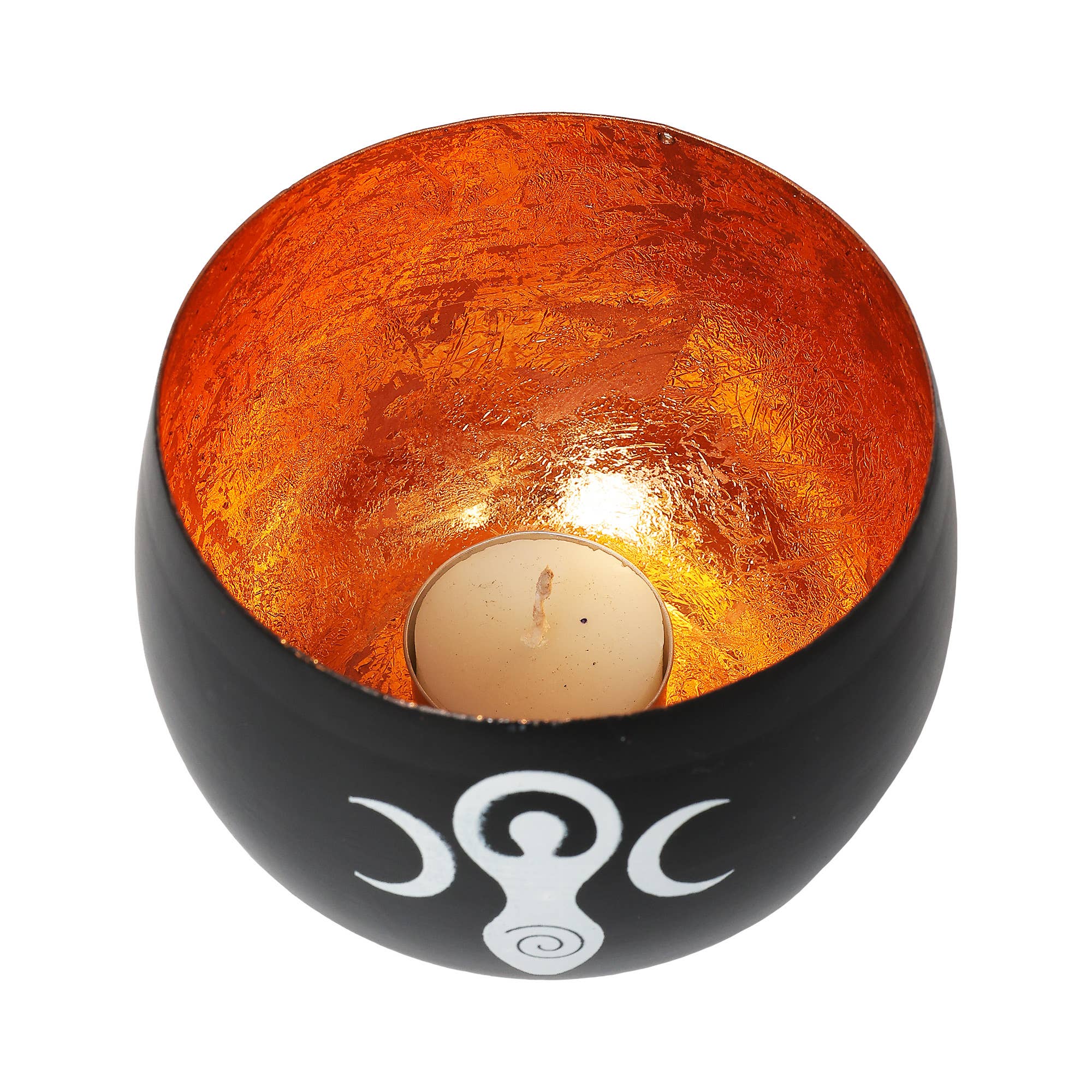 Metal Votive Candle Holder -Triple Goddess Design-zoom-2