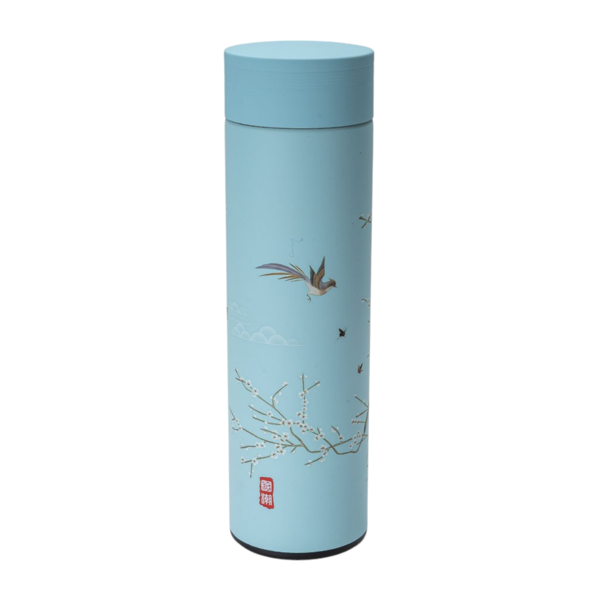 17OZ VACUUM INSULATED STAINLESS STEEL THERMOS FLASK - PLUM BLOSSOM