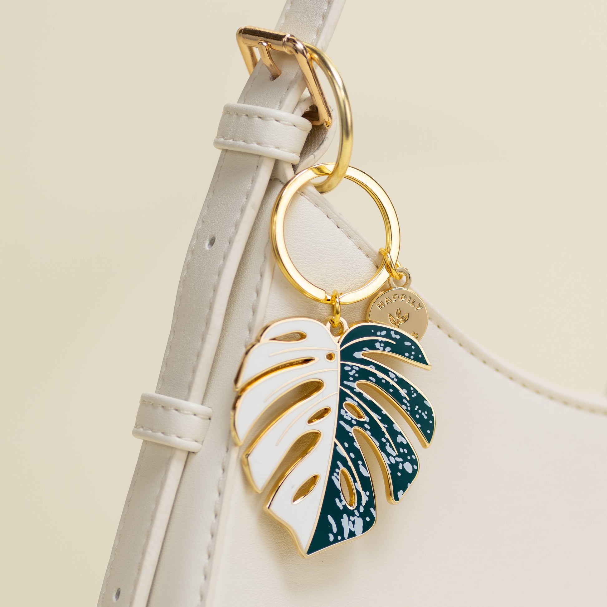MONSTERA ALBO PLANT KEYCHAIN & BAG CHARM-2