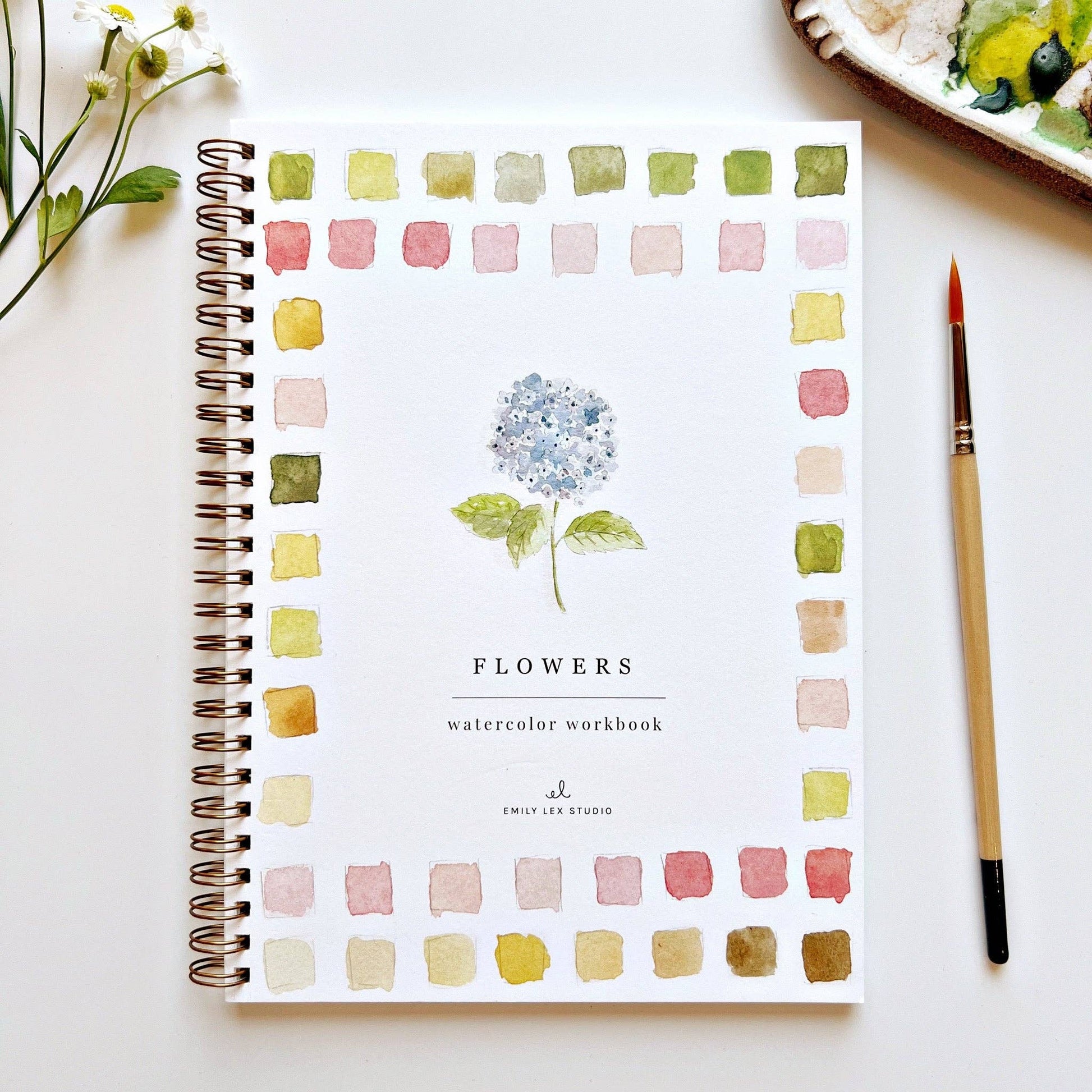 FLOWERS WATERCOLOR WORKBOOK - BOTANICAL CALM EDITION-1