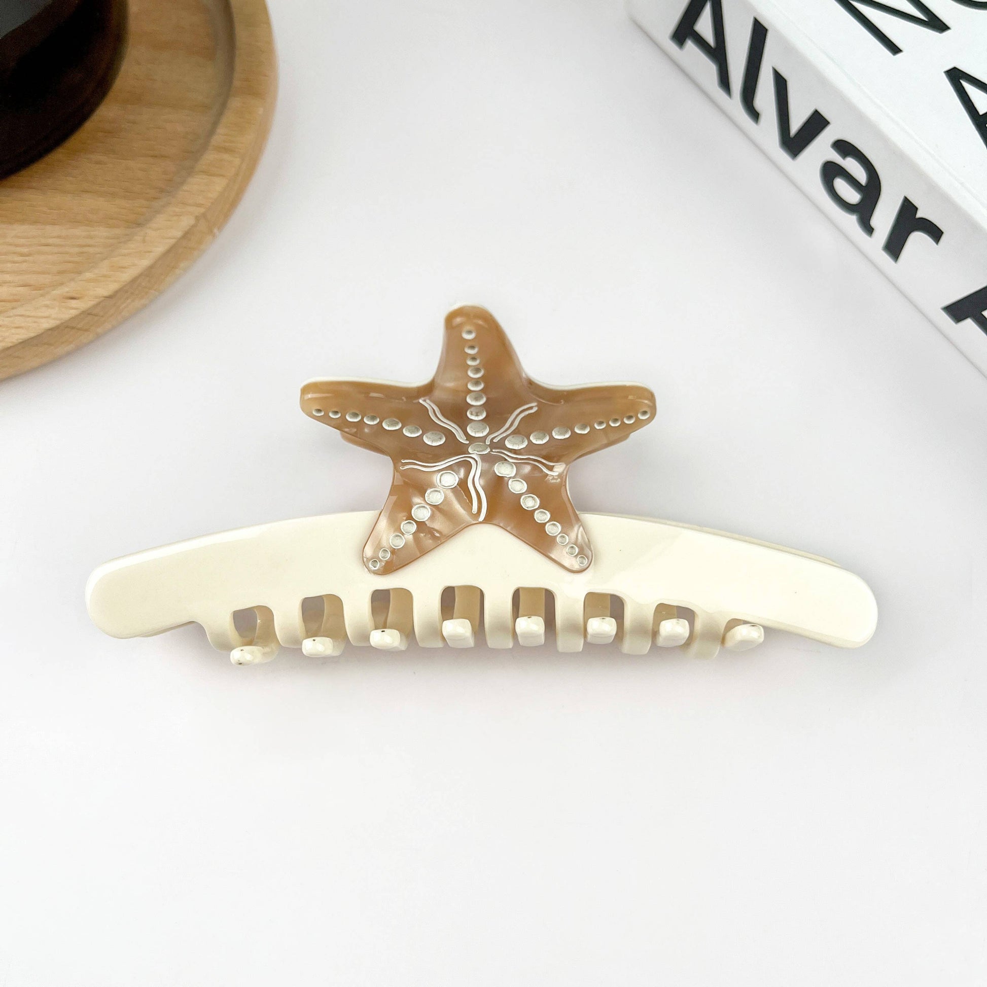 Starfish Hair Clip, Acetate Claw Clip-11