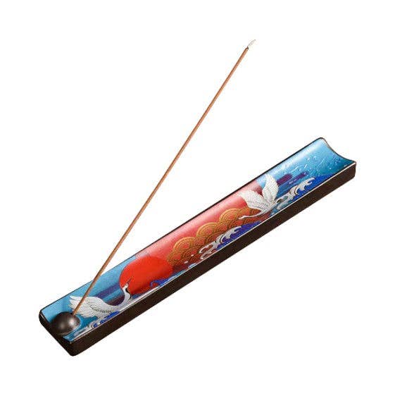 Ceramic Incense Holder -Long Life Cranes-zoom-1