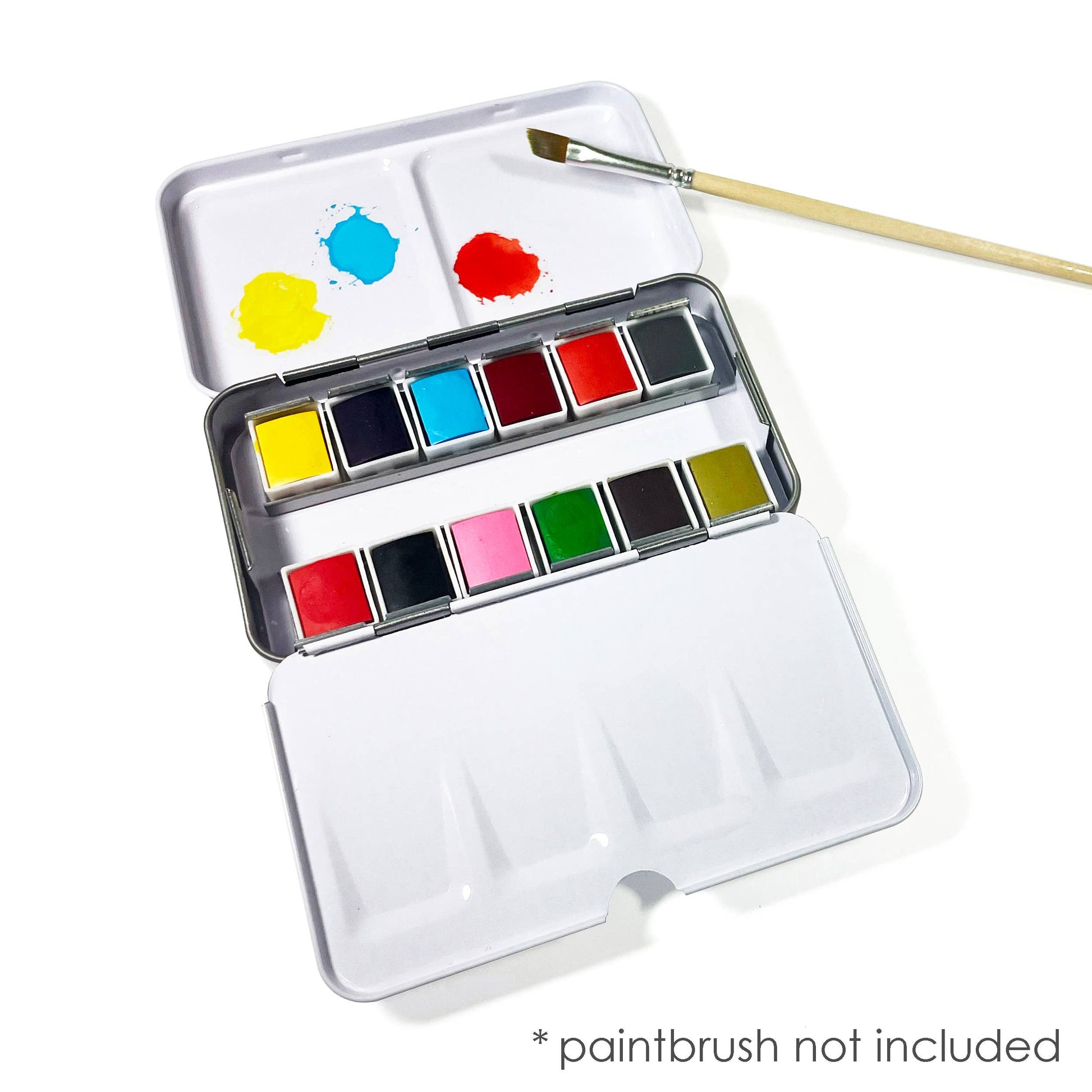 Watercolor Set - Travel-Friendly Metal Palette - 12 Colors-2